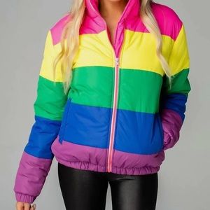 Shop Buddy Love Rainbow puffer